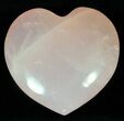Polished Rose Quartz Heart - Madagascar #59108-1